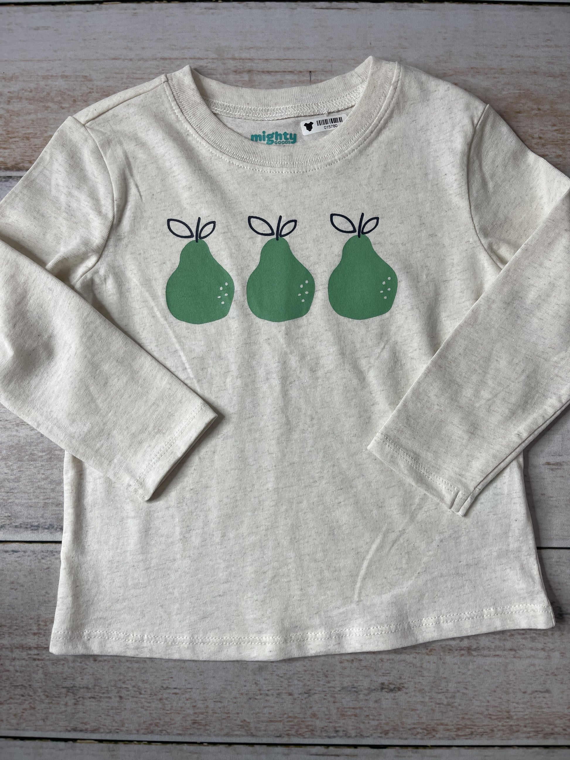 Mighty Goods Unisex Tan | light green Long Sleeve T-Shirt Size: 18-24 months Tan | light green