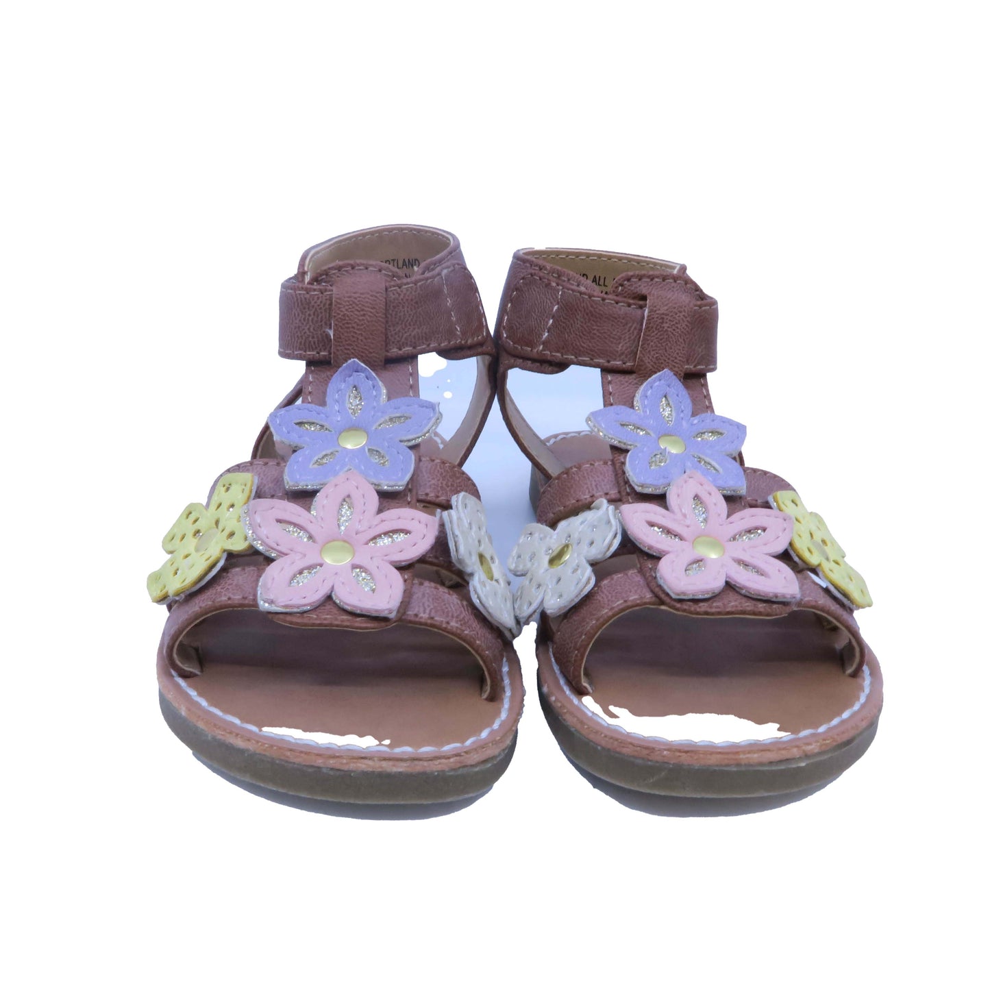 Rachel Shoes Boys Tan | Multi | Flowers Sandals Size: 6 Toddler Tan | Multi | Flowers