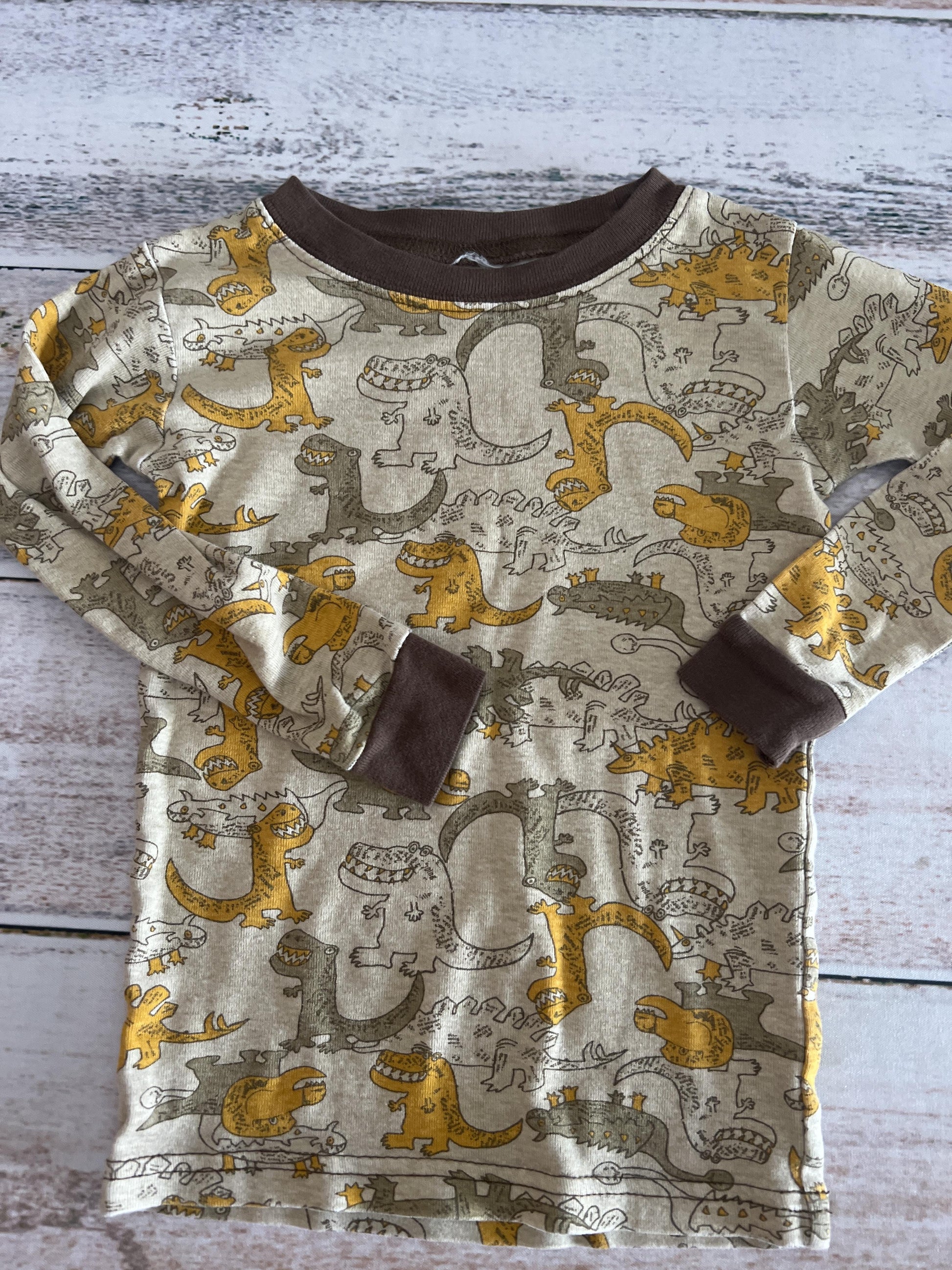 Old Navy Boys Tan | Mustard | Dinosaur Pajamas Size: 2T Tan | Mustard | Dinosaur