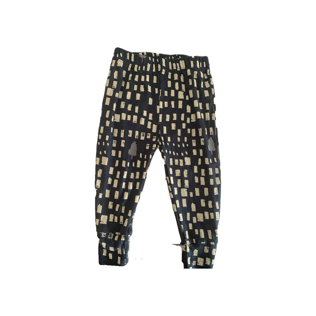 Oliver & Rain Boys Tan | Navy Blue | Grey | Pattern Pajamas Size: 18 months Tan | Navy Blue | Grey | Pattern