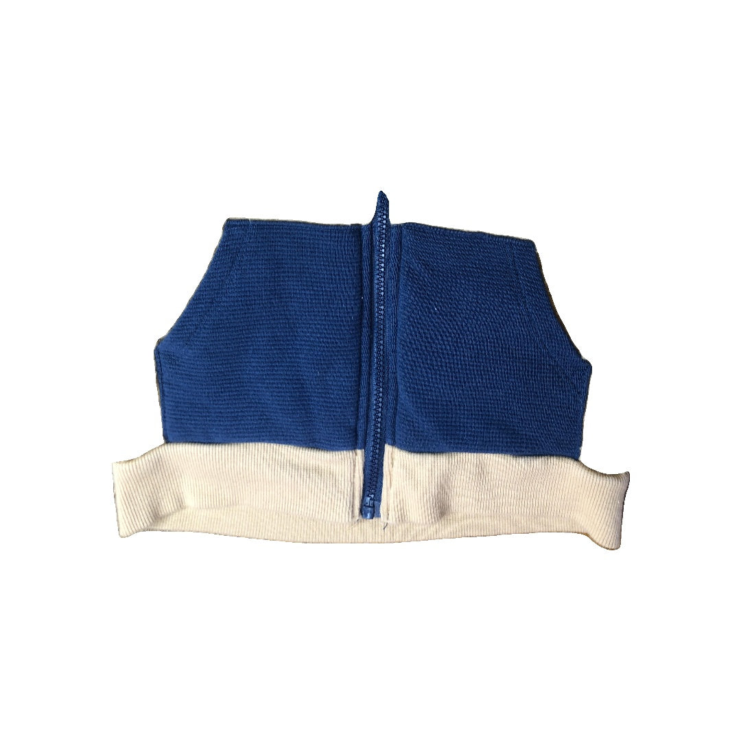 PL Baby Unisex Tan | Navy Blue Vest Size: 12-18 months Tan | Navy Blue