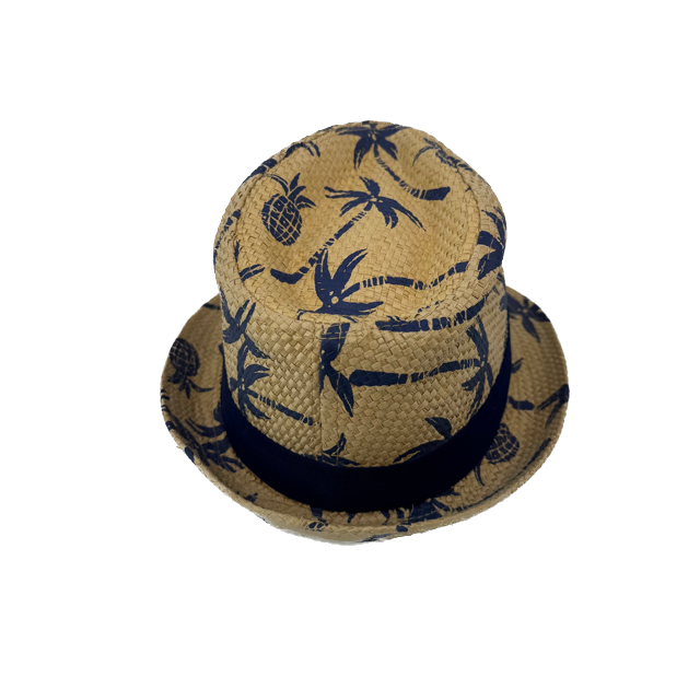 Unknown Boys Tan | Navy Sun Hat Size: 12 Y Tan | Navy