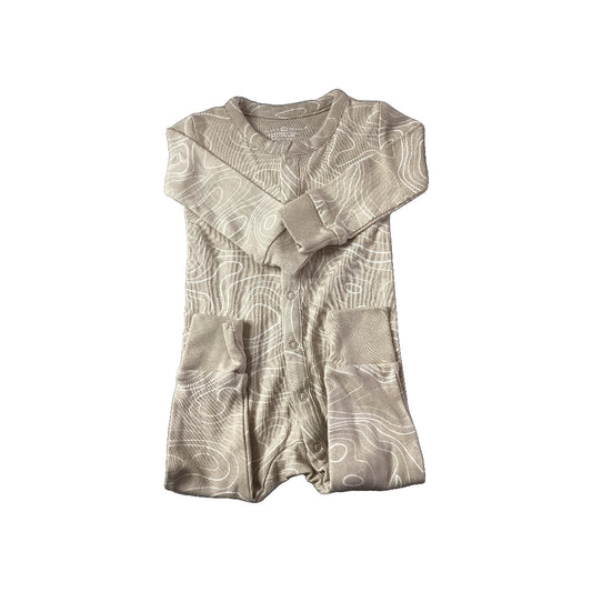 Colored Organics Unisex Tan | Pattern Long Sleeve Outfit Size: 3-6 months Tan | Pattern