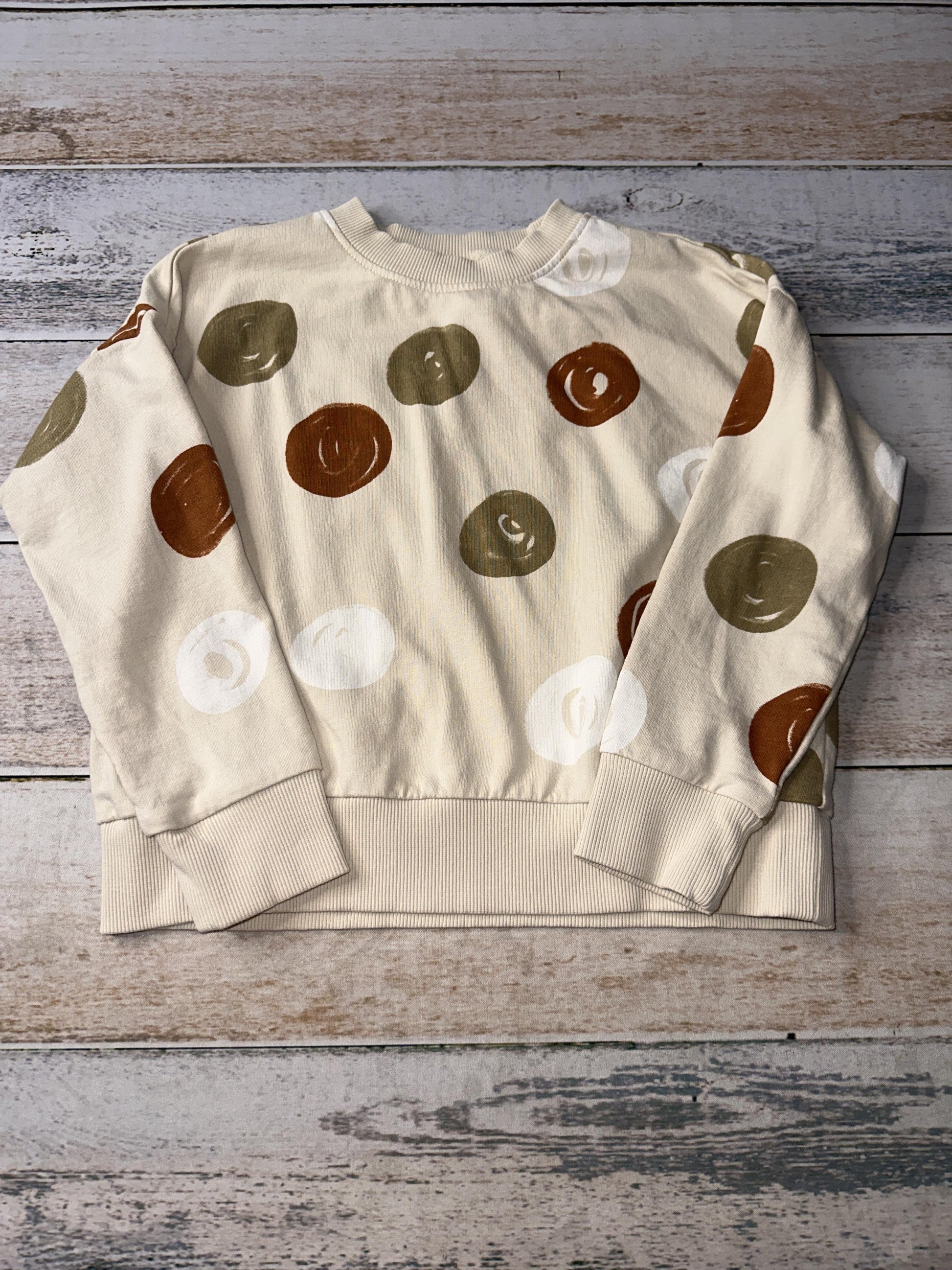 Open Edit Unisex Tan | Pattern Sweatshirt Size: 4T Tan | Pattern