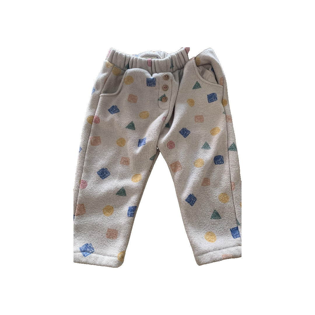 Zara Unisex Tan | Pattern Pants Size: 9-12 Months Tan | Pattern