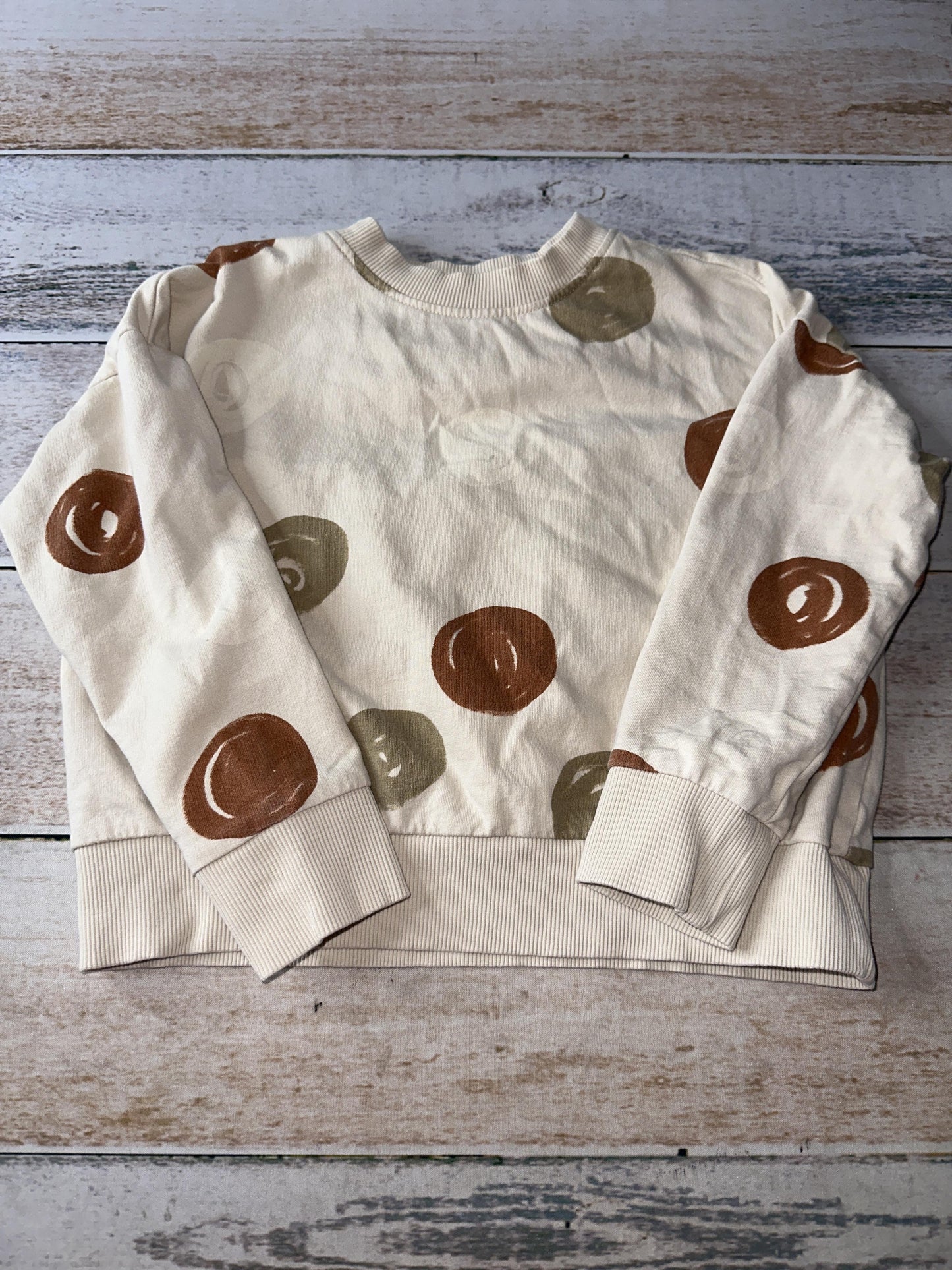 Open Edit Unisex Tan | Pattern Sweatshirt Size: 3T Tan | Pattern