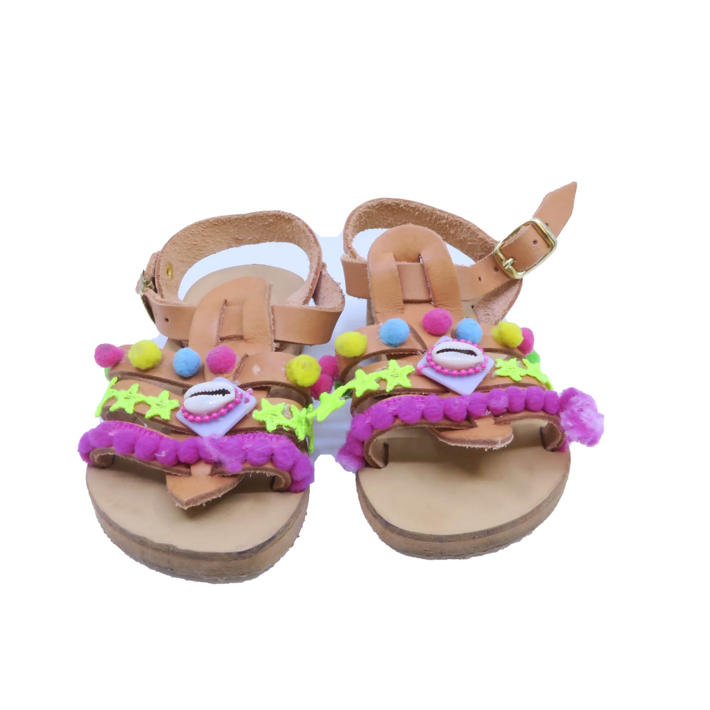 Unknown Brand Girls Tan | Pink Sandals Size: 4 Infant Tan | Pink