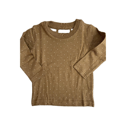 Jamie Kay Unisex Tan | polka dot Pajamas Size: 12 months Tan | polka dot