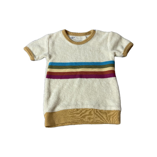 Loved Baby Girls Tan | Rainbow T-Shirt Size: 6-9 months Tan | Rainbow