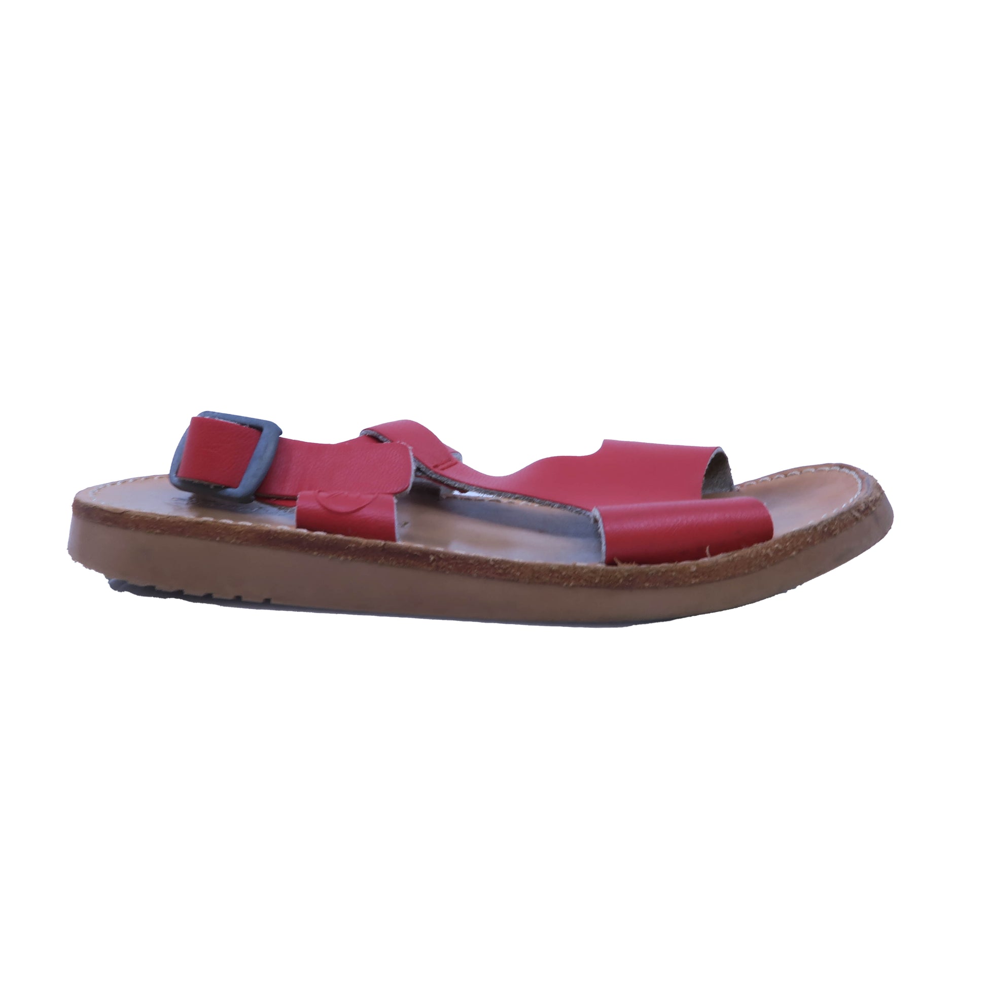 Freshly Picked Girls Tan | Red Sandals Size: 9 Toddler Tan | Red