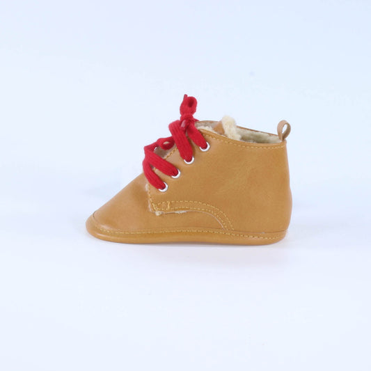 Fila Boys Tan | Red Booties Size: 9-12 Months Tan | Red