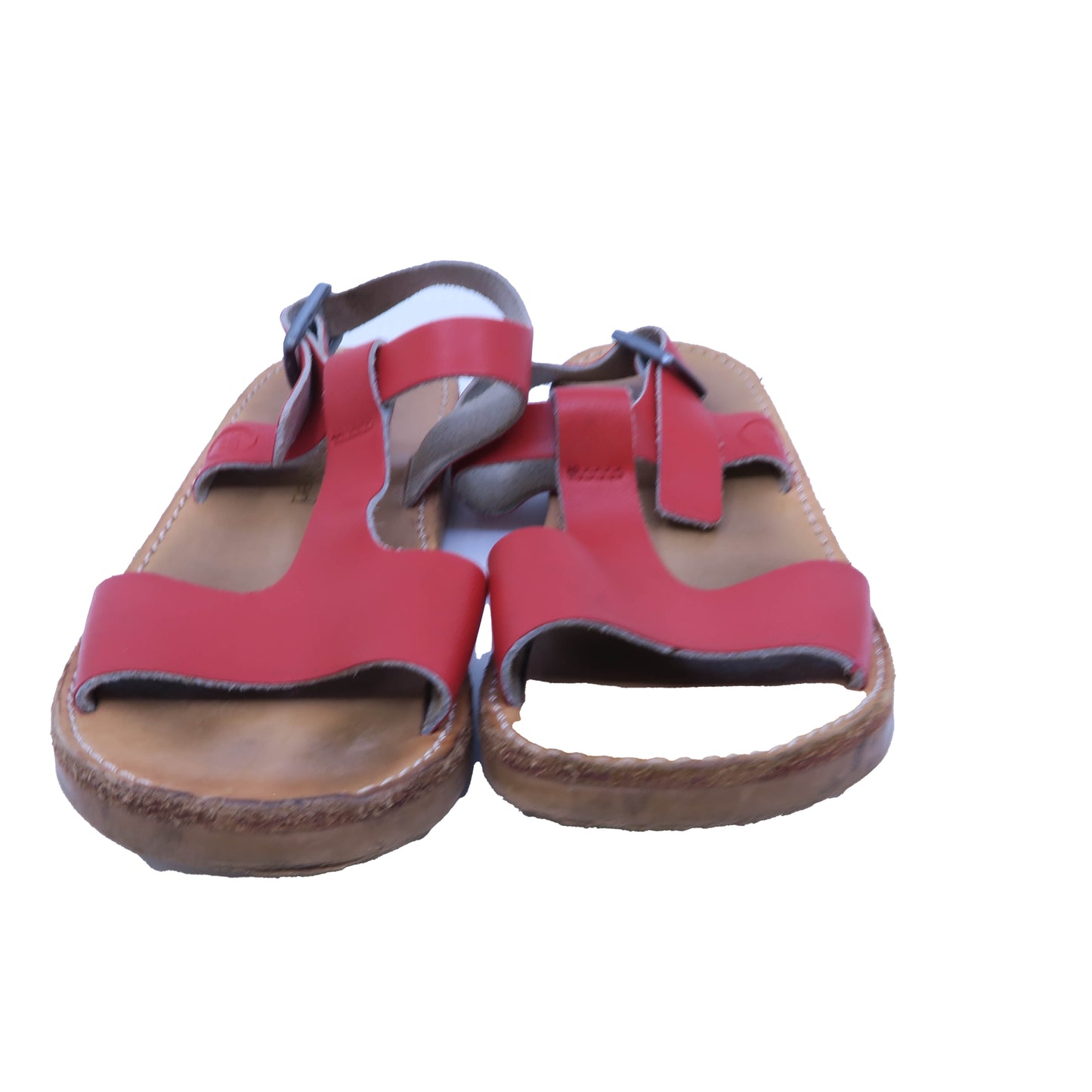 Freshly Picked Girls Tan | Red Sandals Size: 9 Toddler Tan | Red