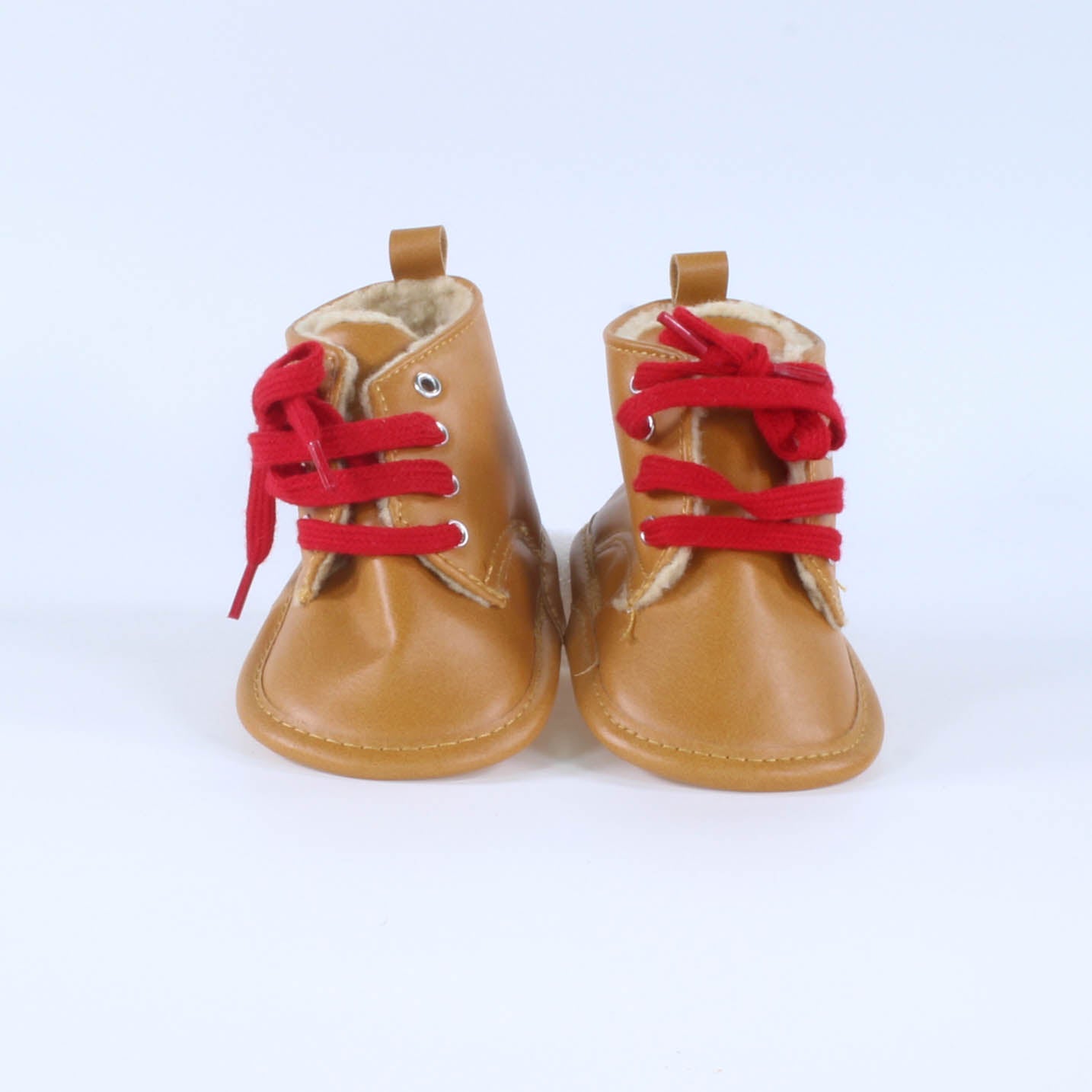 Fila Boys Tan | Red Booties Size: 9-12 Months Tan | Red