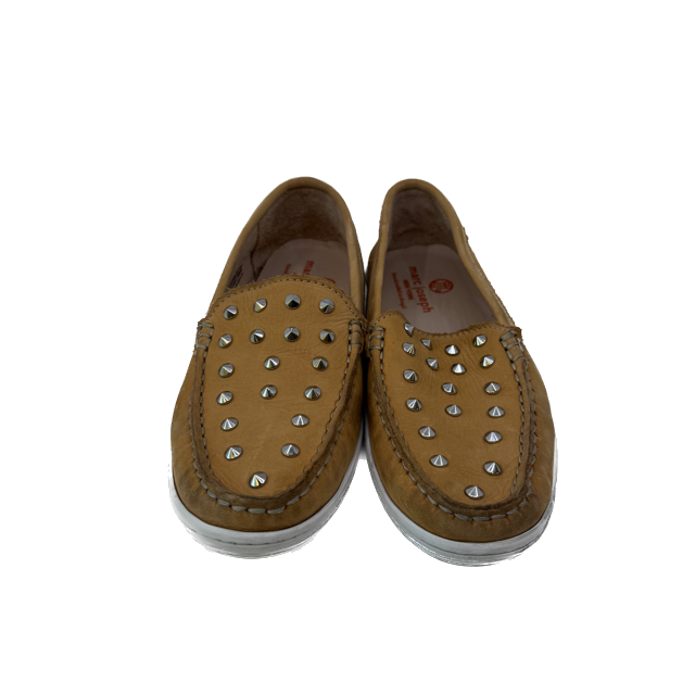 Marc Joseph Girls Tan | Silver Stud Shoes Size: 2.5 youth Tan | Silver Stud