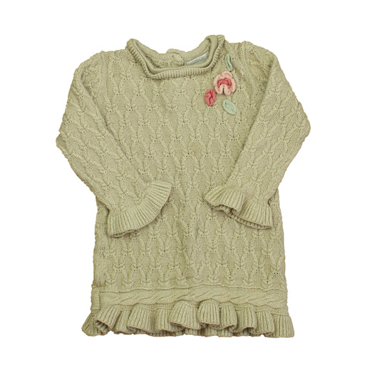 Rachel Zoe Girls Tan Sparkle Sweater Dress Size: 18 Months Tan Sparkle