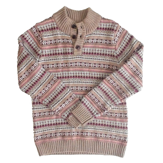 Janie and Jack Boys Tan Stripe Sweater Size: 8 Years Tan Stripe