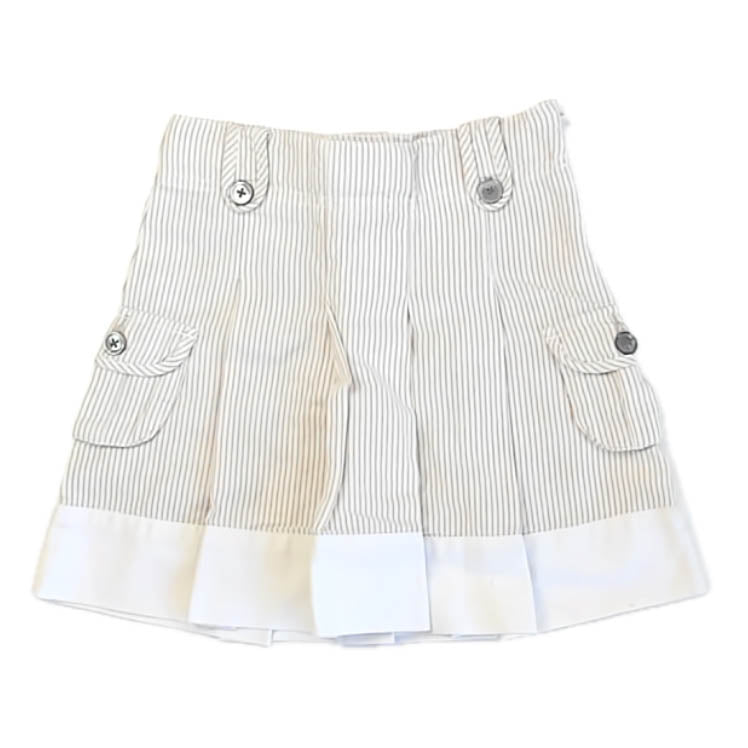 Jacadi Girls Tan Stripe Skirt Size: 6 Years Tan Stripe