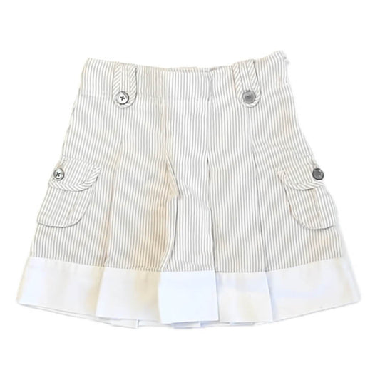 Jacadi Girls Tan Stripe Skirt Size: 6 Years Tan Stripe