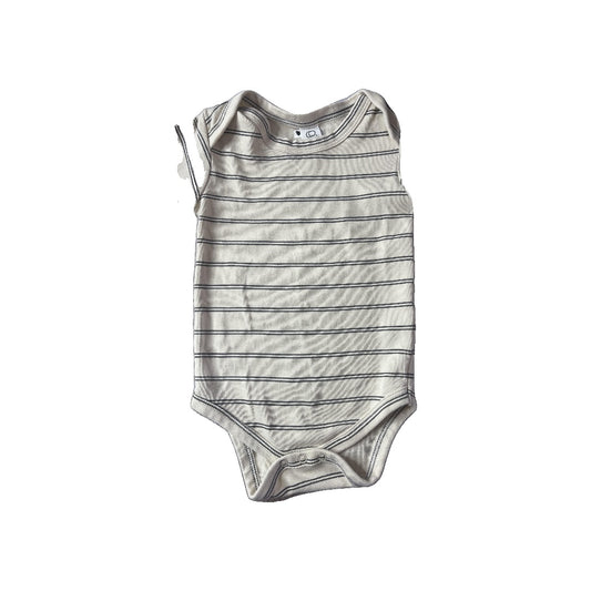 Colored Organics Boys Tan | Striped Onesie Size: 12-18 months Tan | Striped