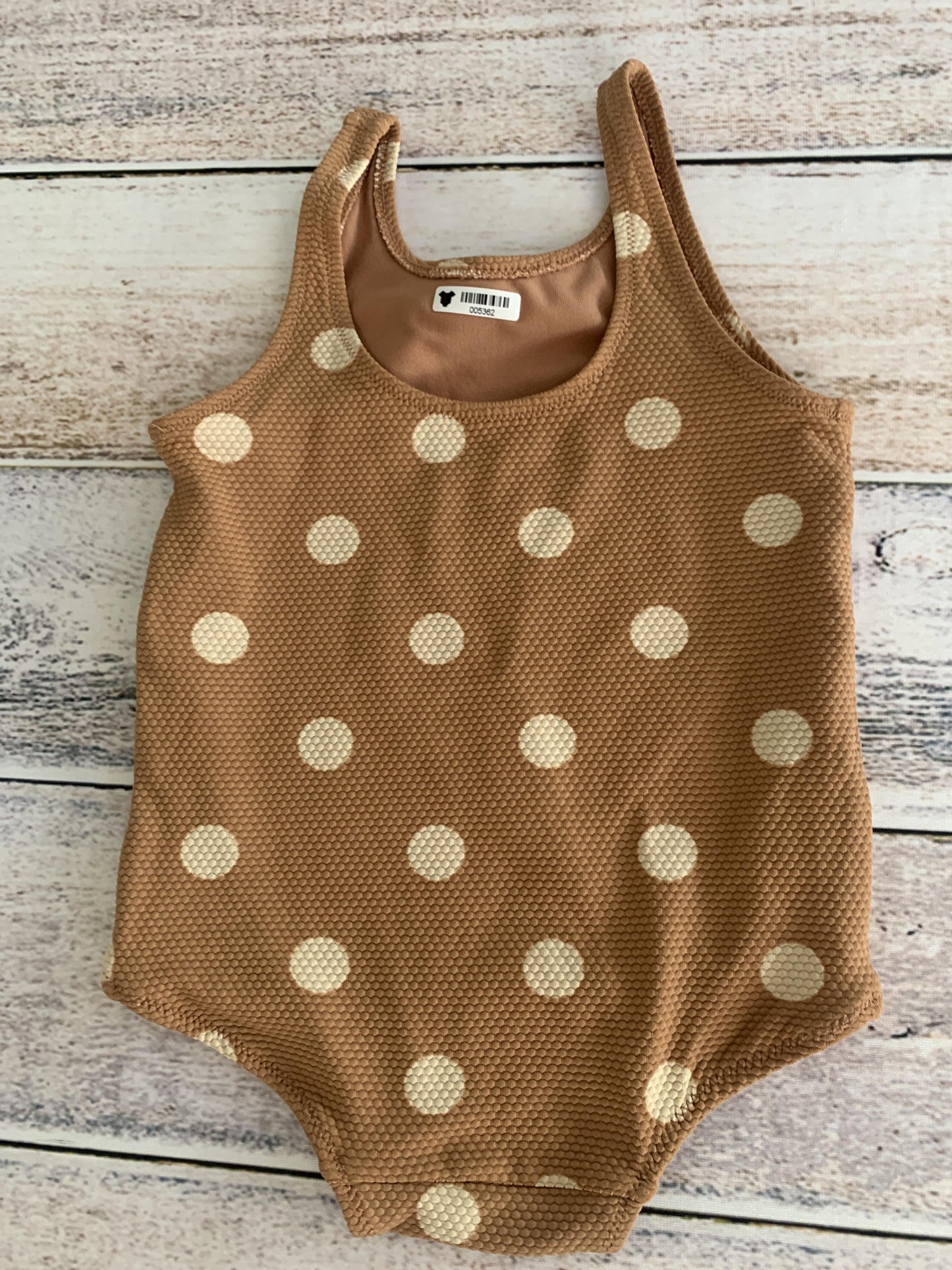 H&M Girls Tan | White | polka dot Swimwear Size: 3T Tan | White | polka dot