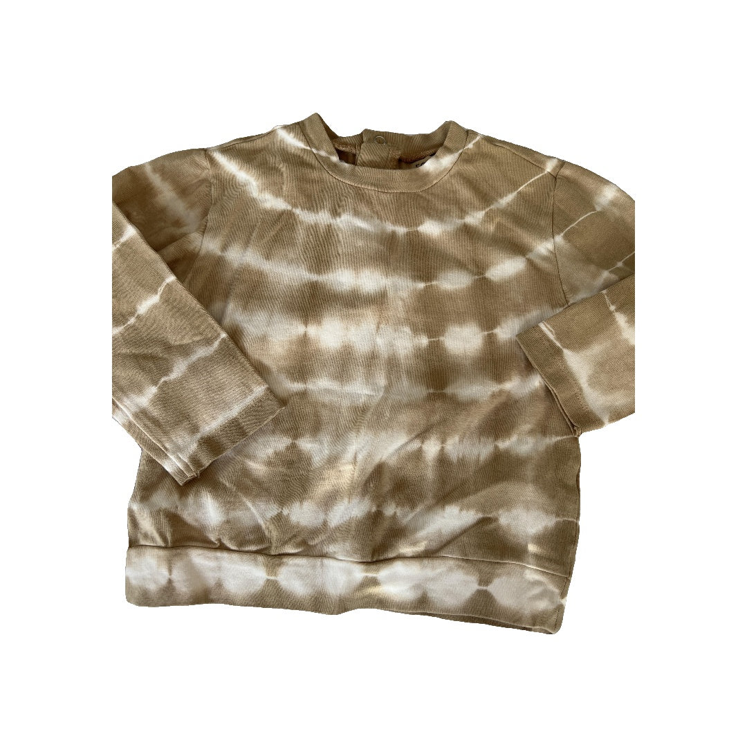 Focus Boys Tan | White | Tie Dye Long Sleeve Shirt Size: 24 months Tan | White | Tie Dye