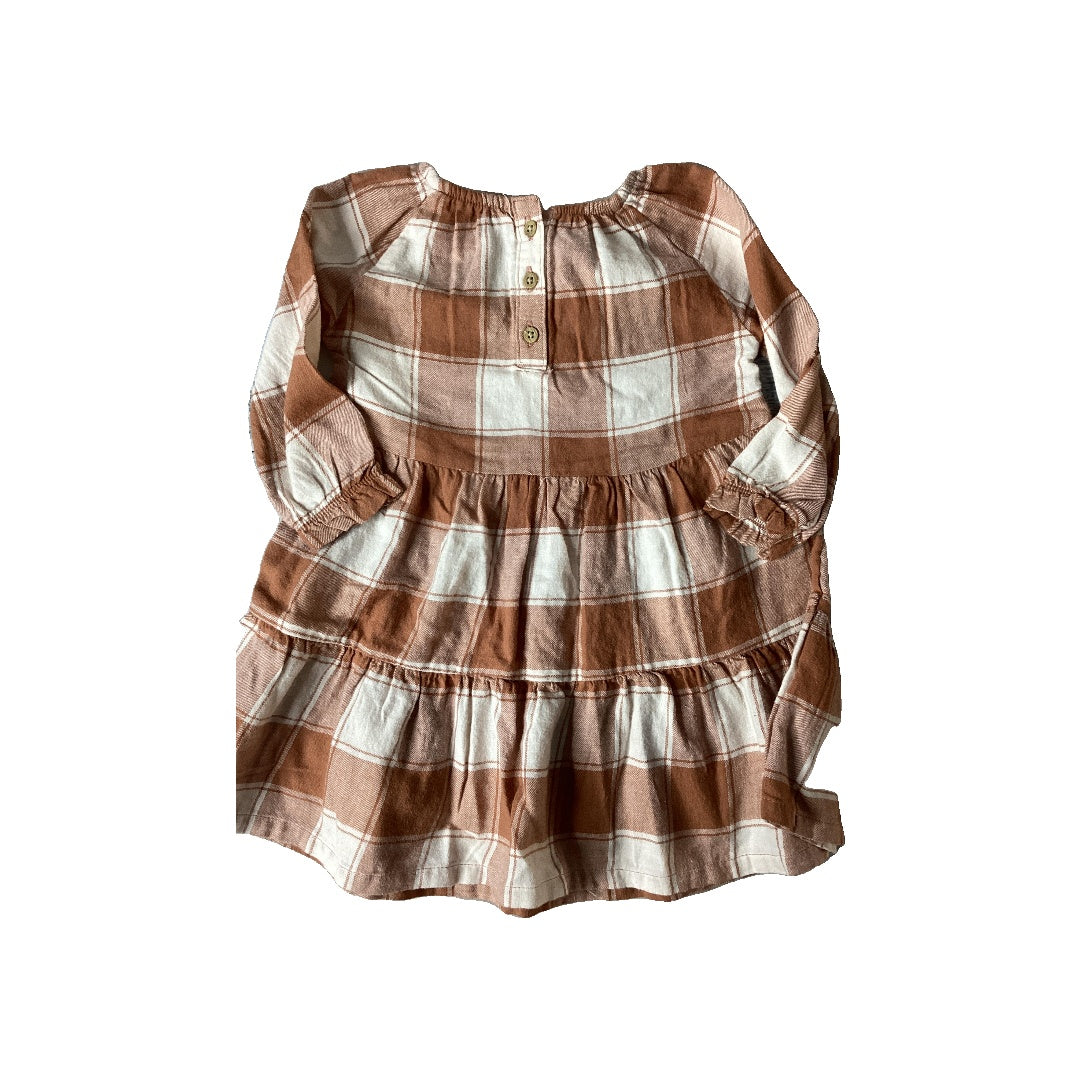 Carters Girls Tan | White Dress Size: 18 months Tan | White