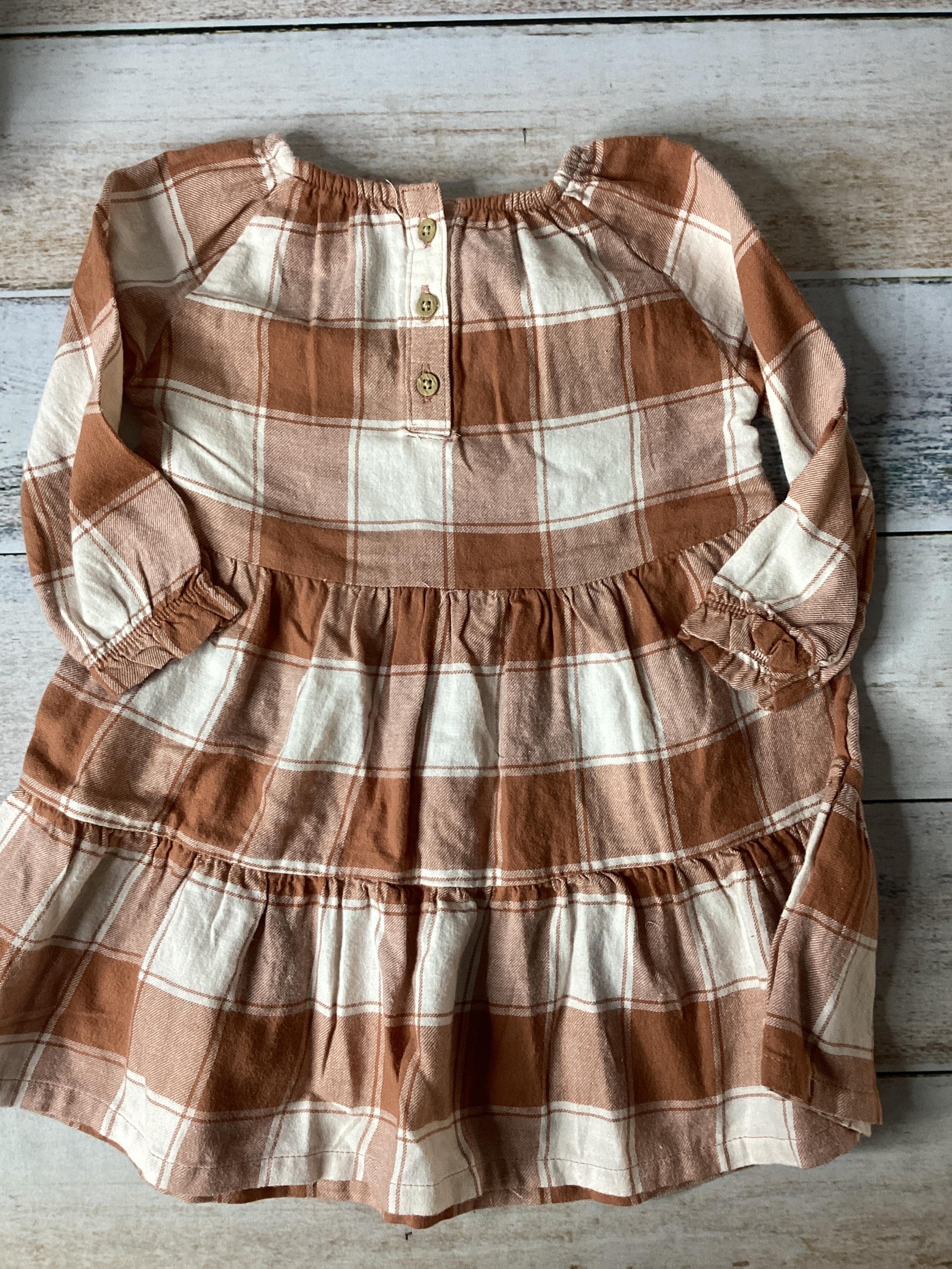 Carters Girls Tan | White Dress Size: 18 months Tan | White