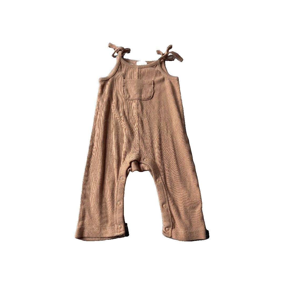 Grayson mini Girls Tan Romper Size: 6-9 months Tan