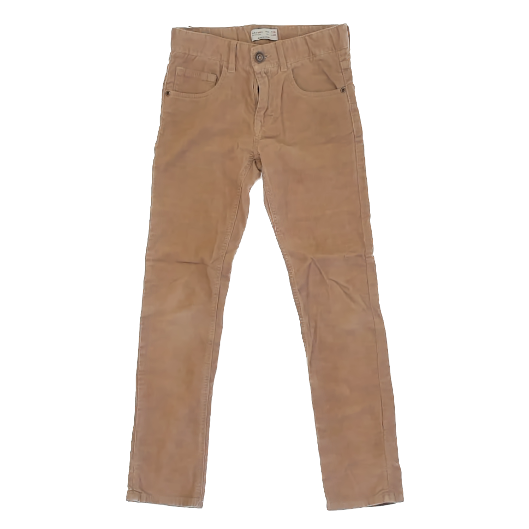 Zara Boys Tan Corduroy Pants Size: 7 - 8 Years Tan