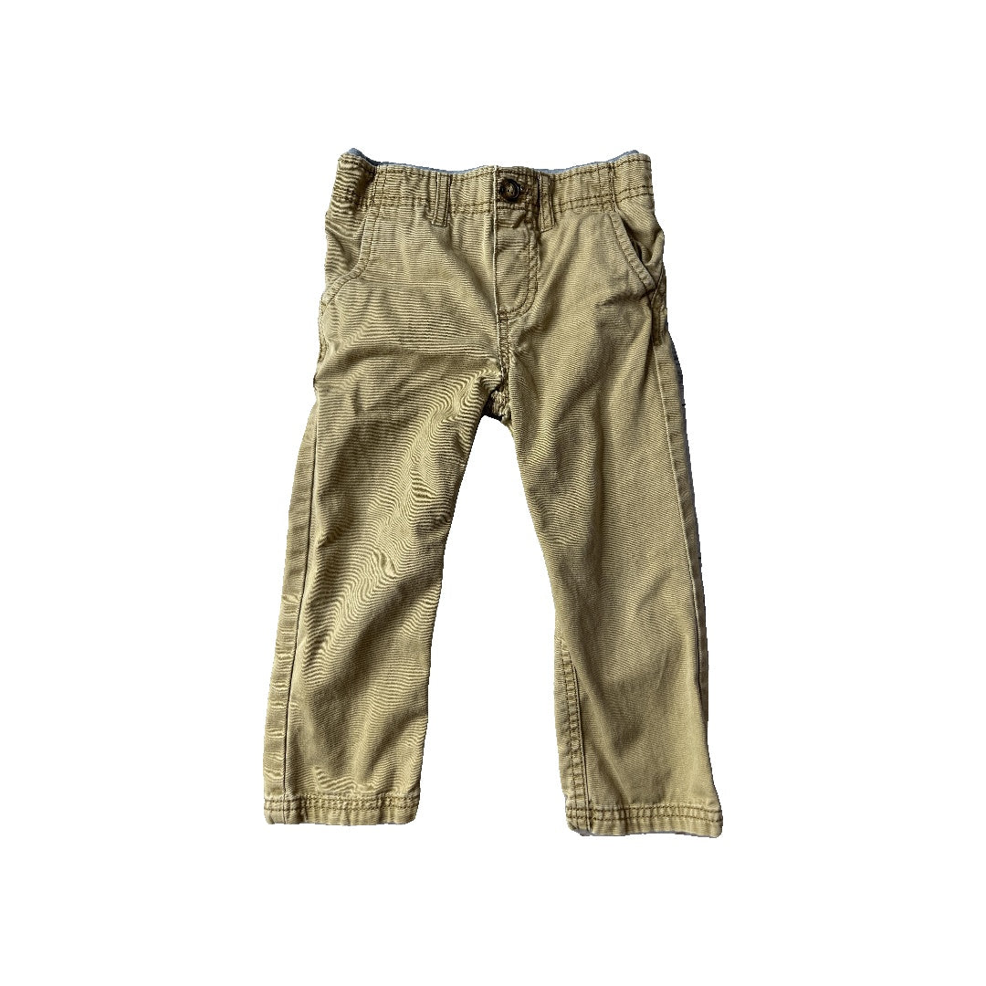 Carters Boys Tan Button Down Short Sleeve Size: 3T Tan