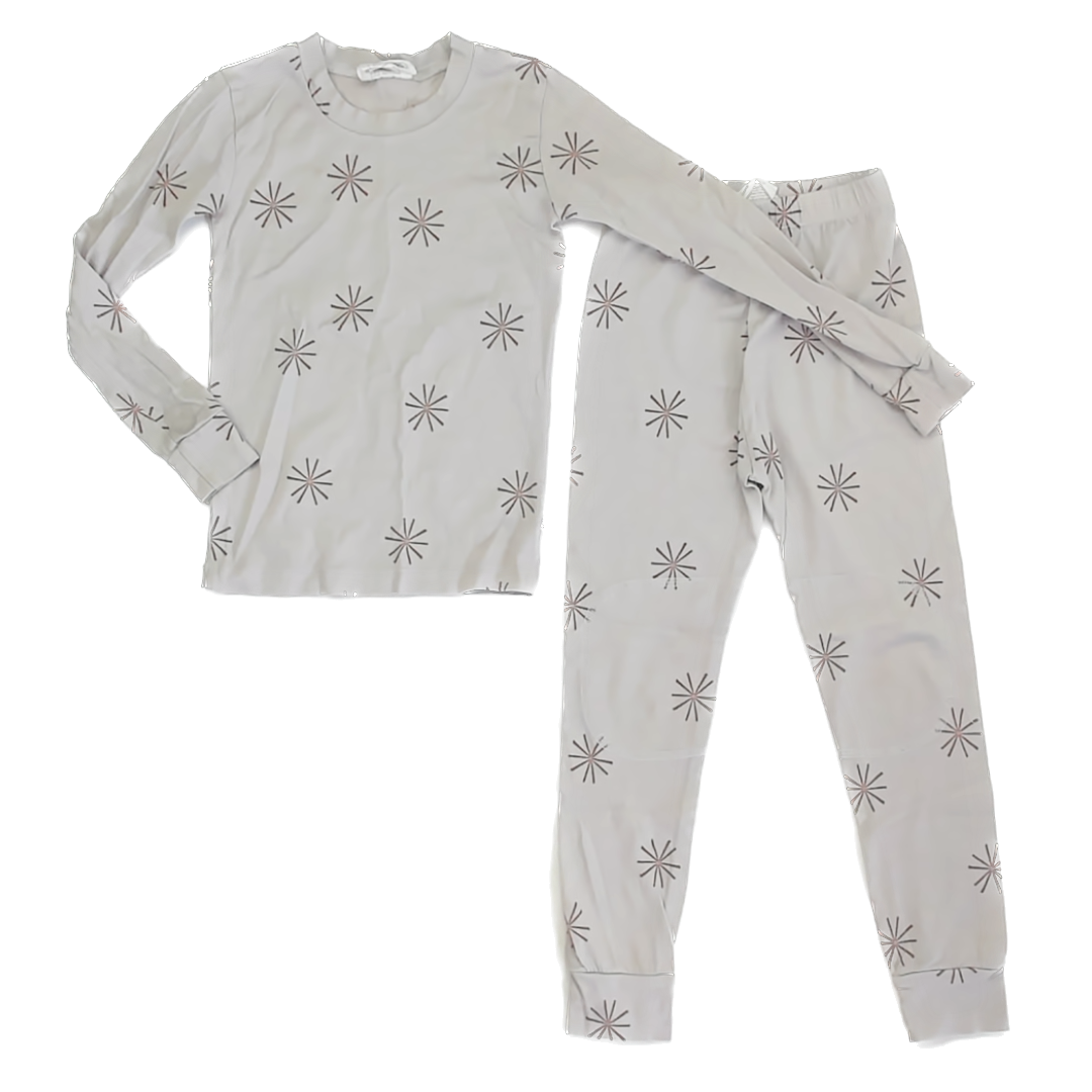Chasing Windmills Unisex Tan 2-piece Pajamas Size: 5T Tan