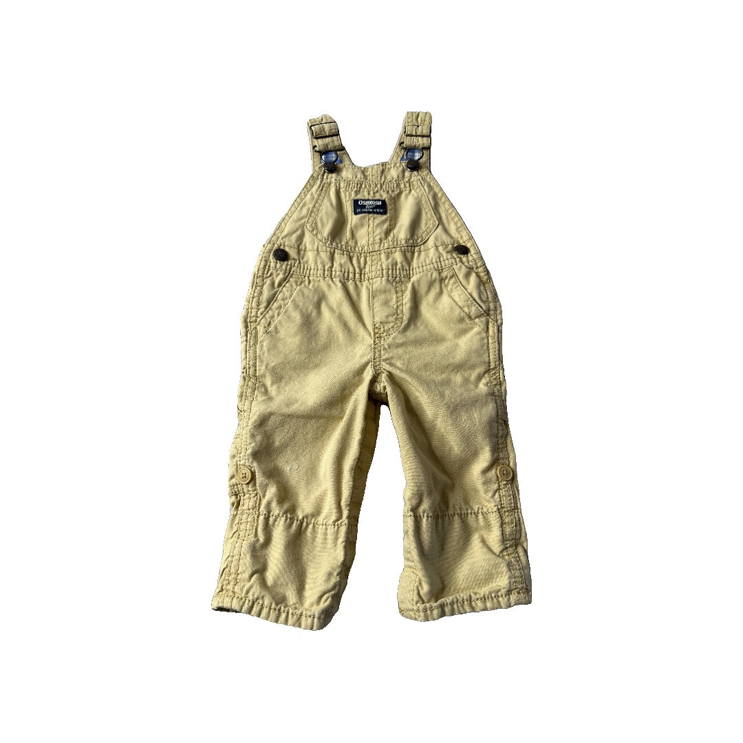 OshKosh Boys Tan Overalls Size: 9 months Tan