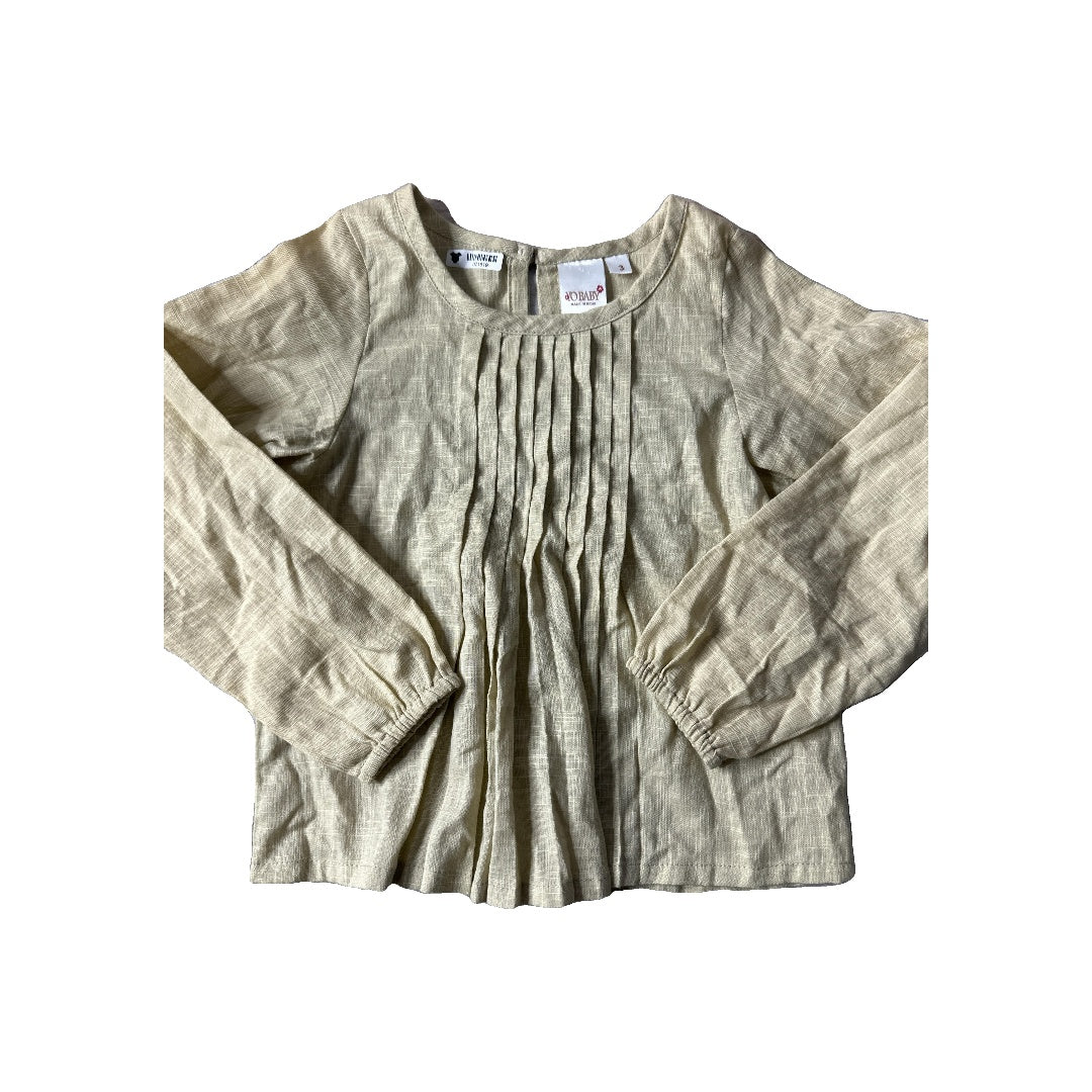 Yo Baby Girls Tan Long Sleeve T-Shirt Size: 3T Tan