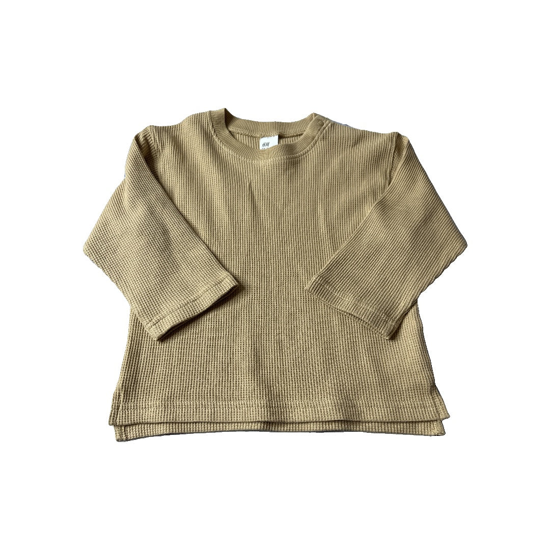 H&M Unisex Tan Long Sleeve T-Shirt Size: 18 months Tan