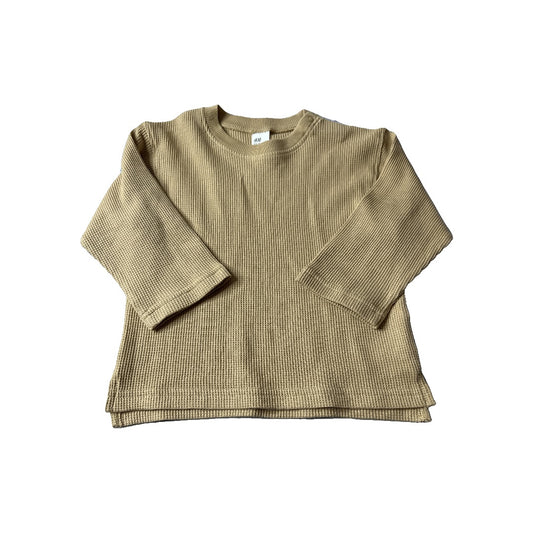 H&M Unisex Tan Long Sleeve T-Shirt Size: 18 months Tan