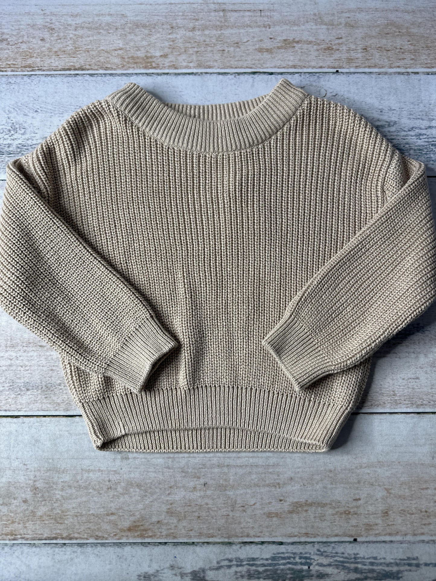 Colored Organics Unisex Tan Sweater Size: 3T Tan