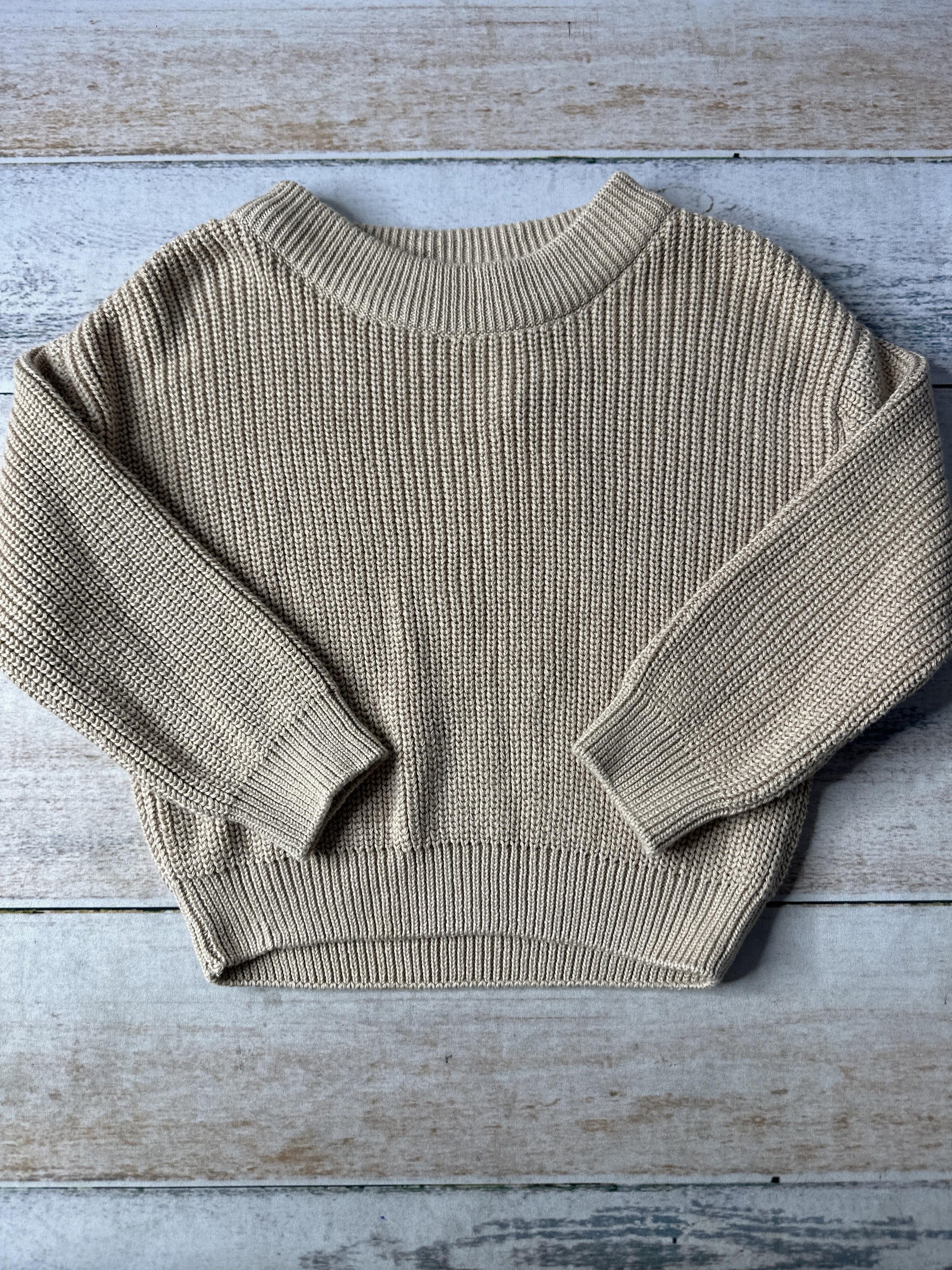 Colored Organics Unisex Tan Sweater Size: 3T Tan