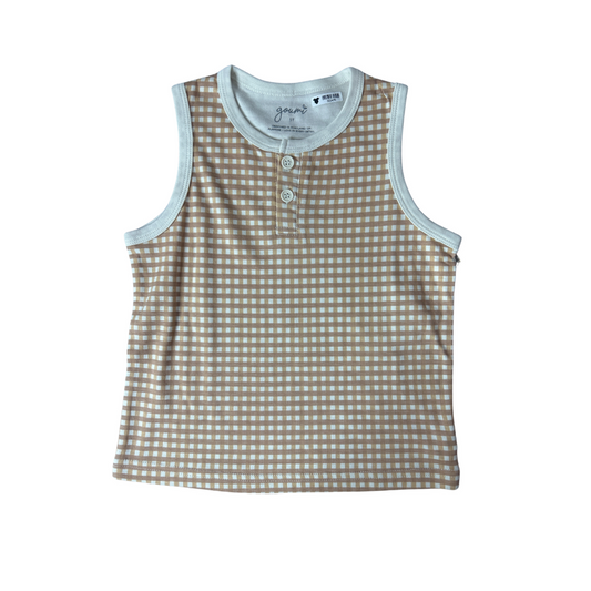 Goumi Unisex Tan Tank Top Size: 5T Tan