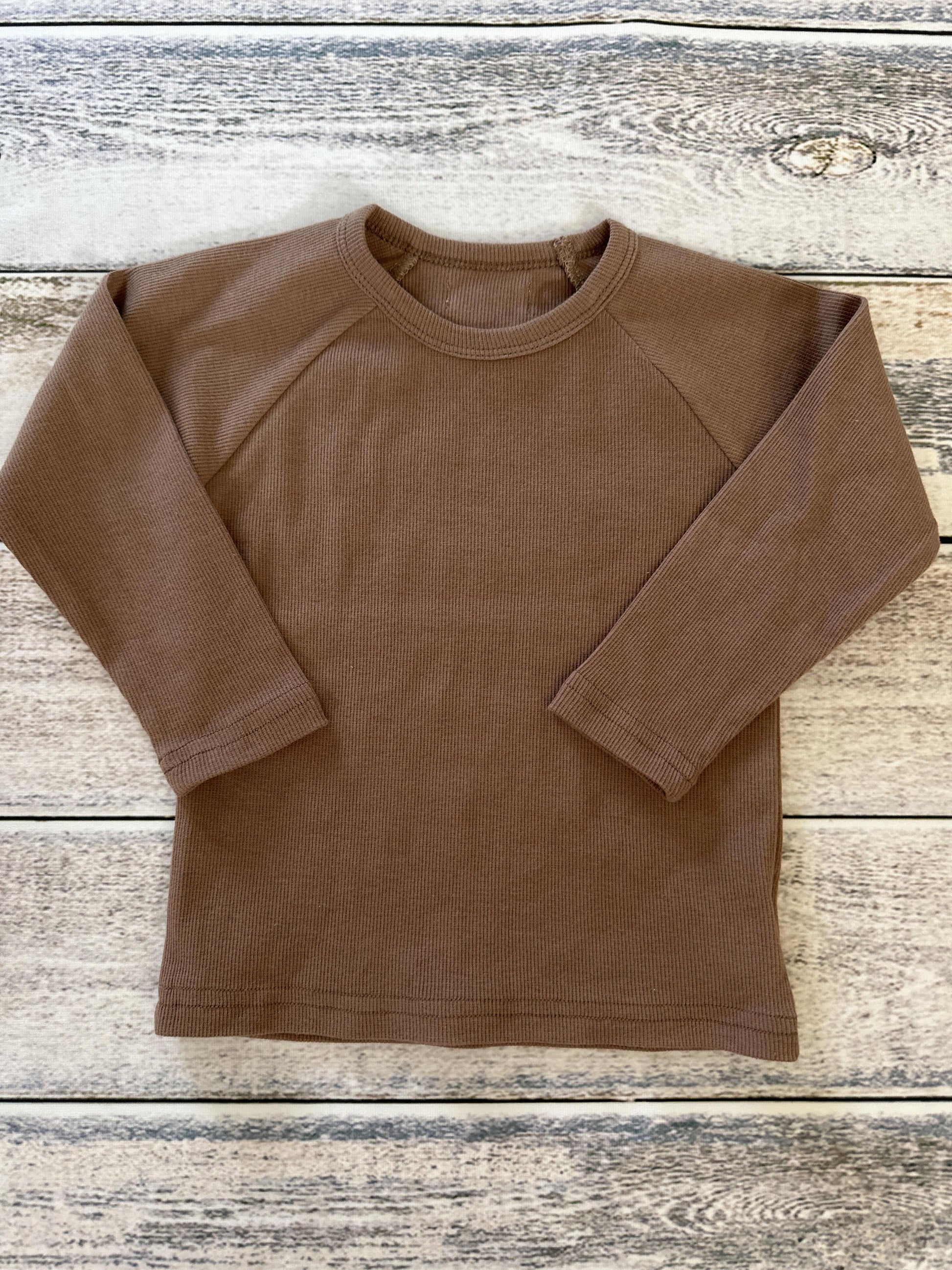 Little Organic co Unisex Tan Long Sleeve T-Shirt Size: 18-24 months Tan