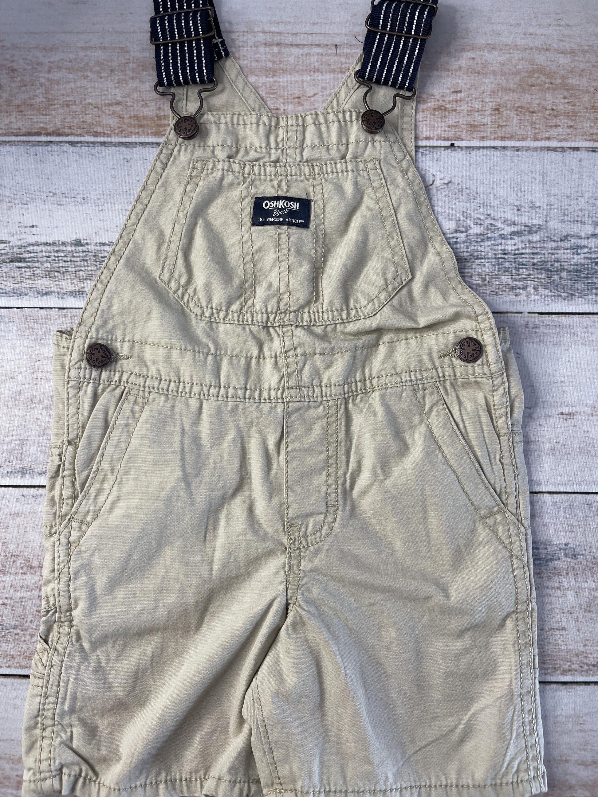 OshKosh Boys Tan Overalls Size: 3T Tan