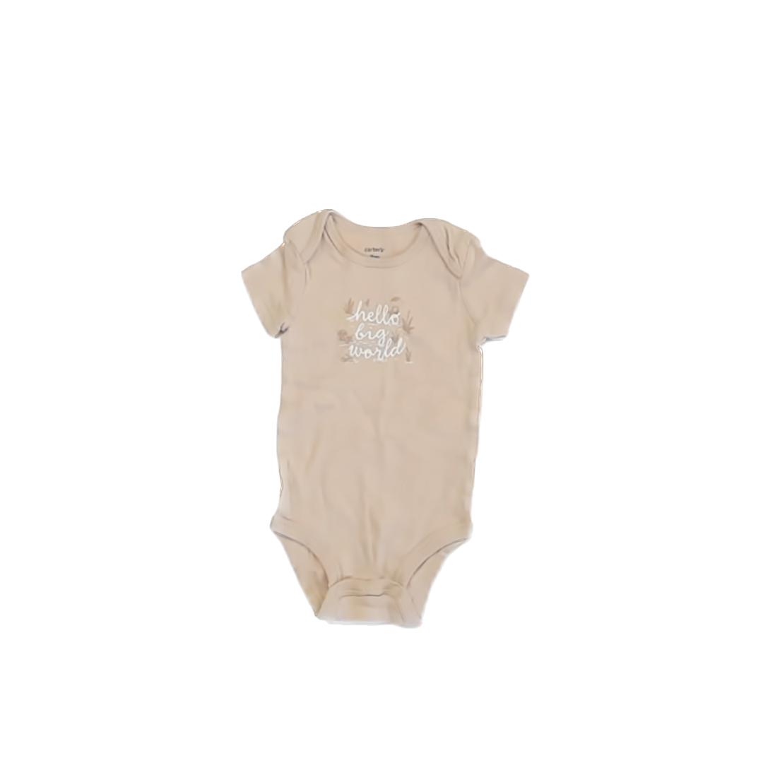 Carter's Unisex Tan Onesie Size: 3 Months Tan