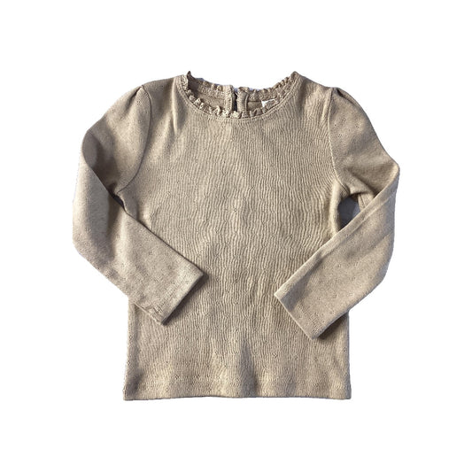 Colored Organics Girls Tan Long Sleeve T-Shirt Size: 12-18 months Tan