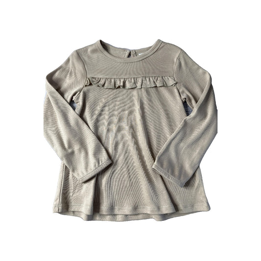 Colored Organics Unisex Tan Long Sleeve T-Shirt Size: 3T Tan