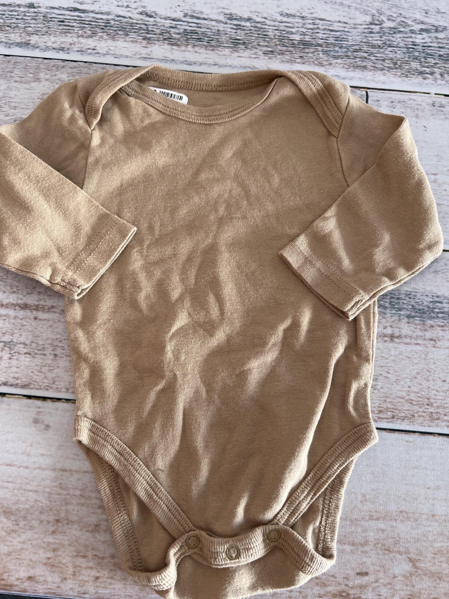 Leveret Unisex Tan Onesie Size: 3-6 months Tan