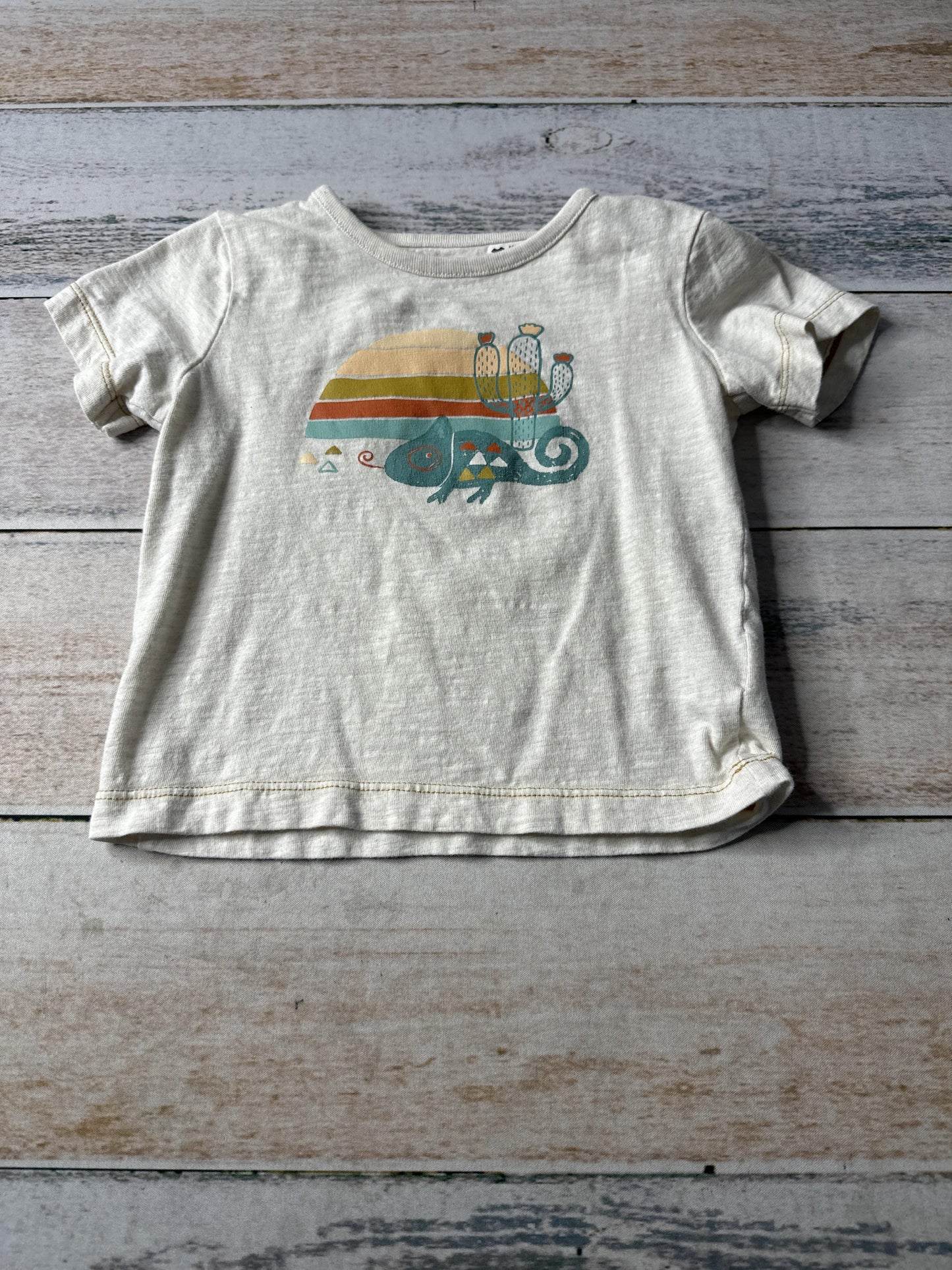 Mac and Moon Unisex Tan T-Shirt Size: 24 months Tan