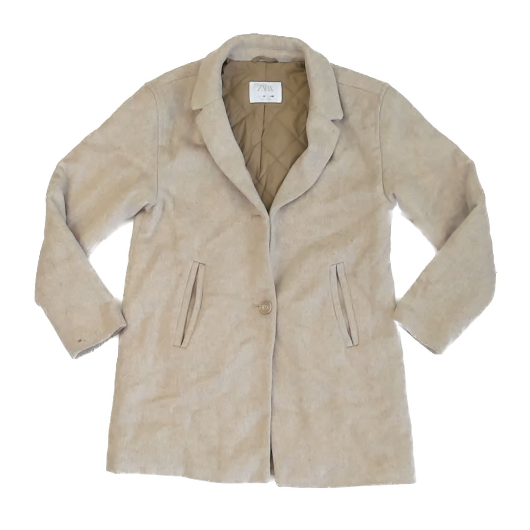 Zara Girls Tan Winter Coat Size: 10 Years Tan