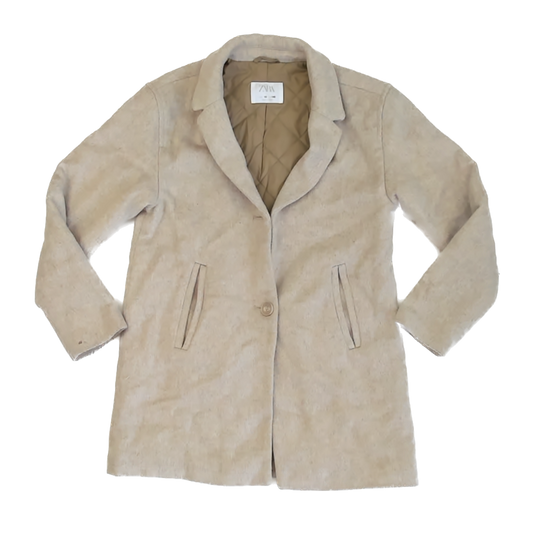 Zara Girls Tan Winter Coat Size: 10 Years Tan