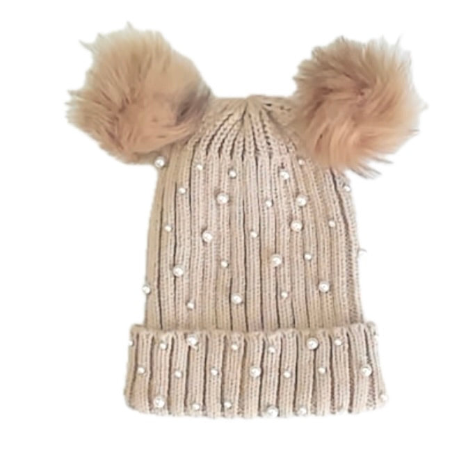 Unknown Brand Girls Tan Winter Hat Size: 6-10 Years Tan