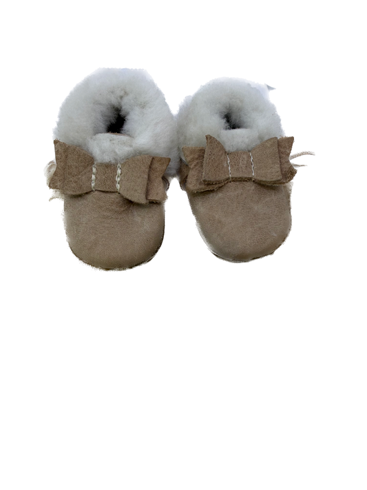 Freshly Picked Girls Tan Booties Size: 0-6 Months Tan