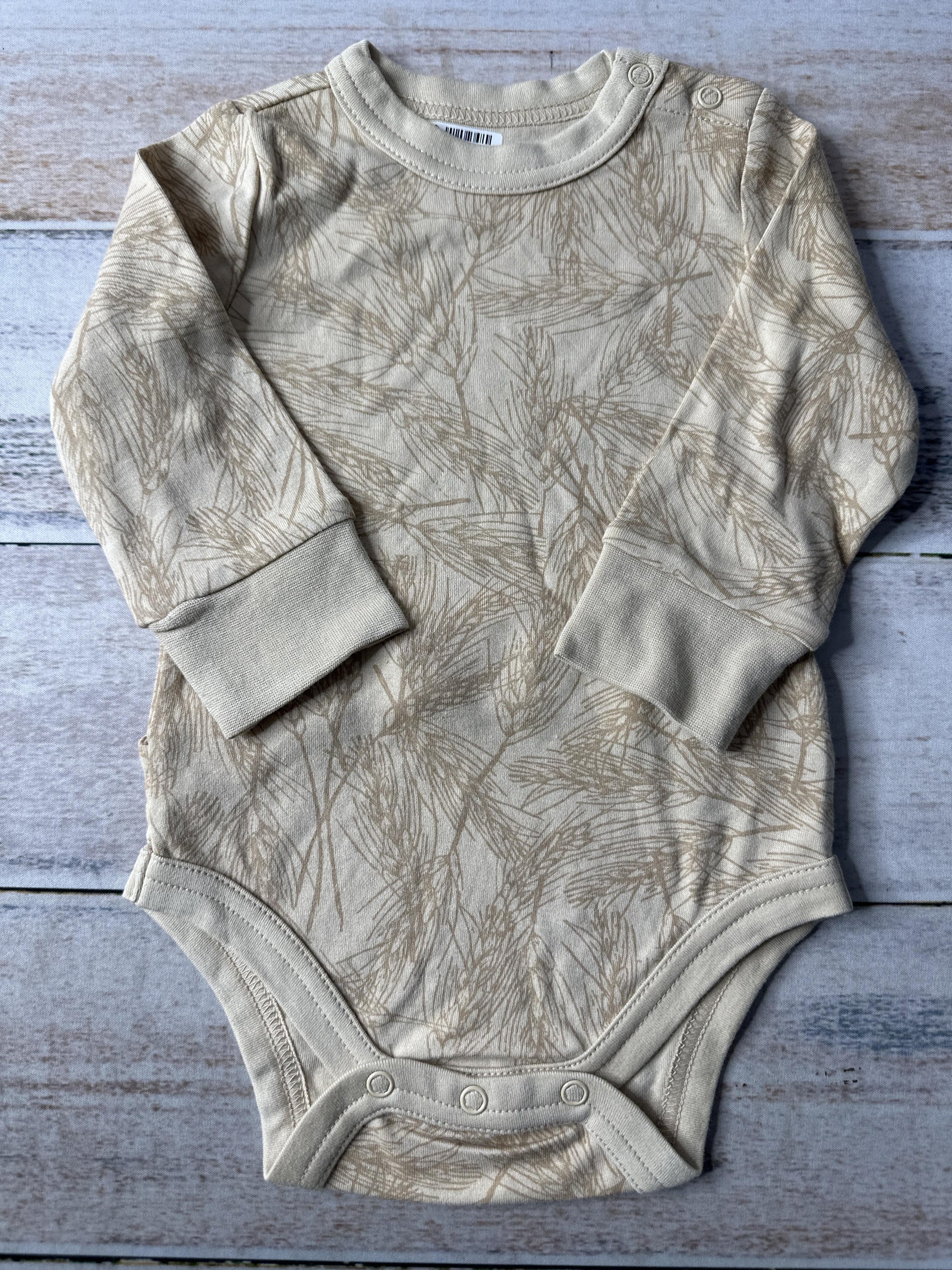 Goumi Unisex Tan Onesie Size: 3-6 months Tan